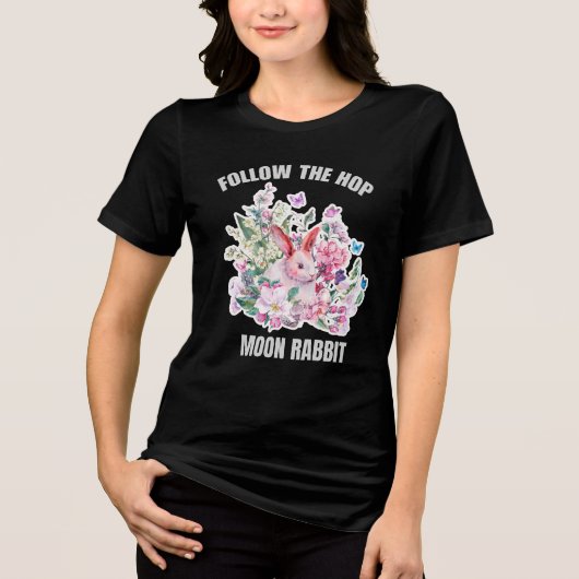 月ウサギ トライブレンドＴシャツ (正面)