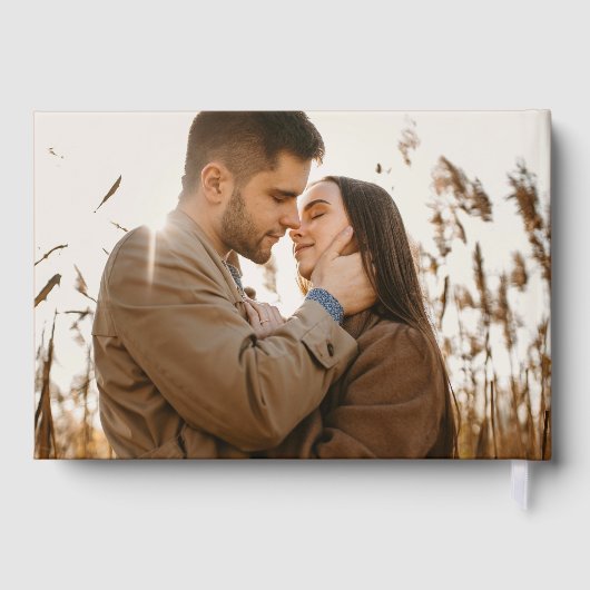 月エレガントと星テラコッタ写真結婚の ゲストブック (裏面)