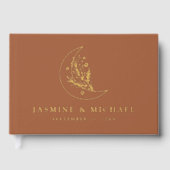 月エレガントと星テラコッタ写真結婚の ゲストブック (正面)