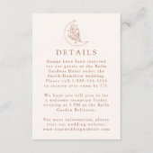 月エレガントと星テラコッタ結婚の詳細 エンクロージャーカード (正面)