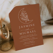 月エレガントと星テラコッタ結婚ズ 招待状