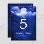 月エレガント光の結婚テーブルの下 ポストカード (正面/裏面)