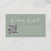 月エレガント星サージグリーンのサ結婚イト エンクロージャーカード (正面)