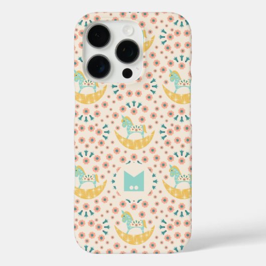 月カスタマイズにモノグラムフローラユニコーン Case-Mate iPhoneケース (裏面)