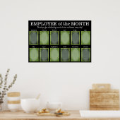 月カスタマイズの写真の表示の従業員 ポスター (キッチン)
