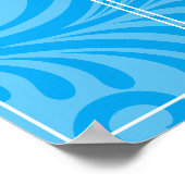 月カスタムのかわいらしカラー写真社員 ポスター (角)