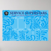 月カスタムのかわいらしカラー写真社員 ポスター (正面)