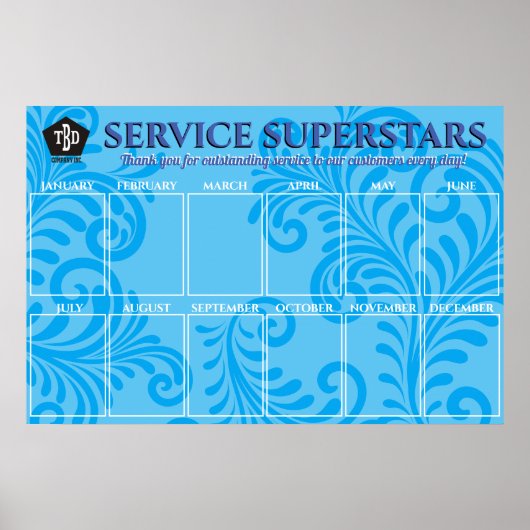 月カスタムのかわいらしカラー写真社員 ポスター (正面)