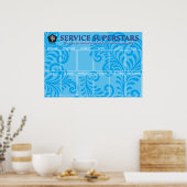 月カスタムのかわいらしカラー写真社員 ポスター (キッチン)