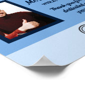 月カスタムのカラー写真表示従業員 ポスター (角)