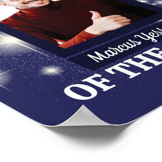 月カスタムのカラー写真表示従業員 ポスター (角)