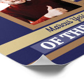 月カスタムのカラー写真表示従業員 ポスター (角)