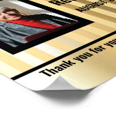 月カスタムのカラー写真表示従業員 ポスター (角)