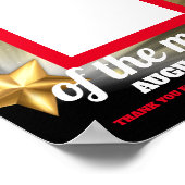 月カスタムのポーの色写真の挿入従業員 ポスター (角)