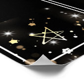 月カスタムのポーの色星の写真従業員 ポスター (角)