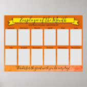 月カスタムの写真ディスプレイのカラー従業員 ポスター (正面)