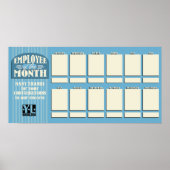 月カスタムの写真ディスプレイのカラー従業員 ポスター (正面)