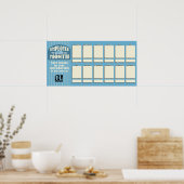 月カスタムの写真ディスプレイのカラー従業員 ポスター (キッチン)