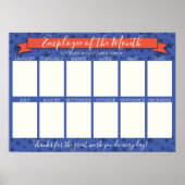 月カスタムの写真ディスプレイのカラー従業員 ポスター (正面)