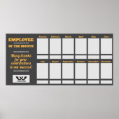 月カスタムの写真ディスプレイのカラー従業員 ポスター (正面)