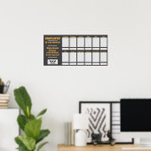 月カスタムの写真ディスプレイのカラー従業員 ポスター (ホームオフィス)