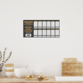 月カスタムの写真ディスプレイのカラー従業員 ポスター (キッチン)