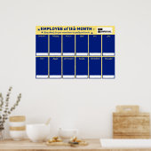 月カスタムの写真ディスプレイのカラー従業員 ポスター (キッチン)