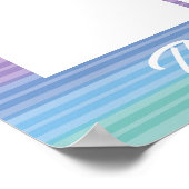 月カスタムの写真社員カラフル ポスター (角)