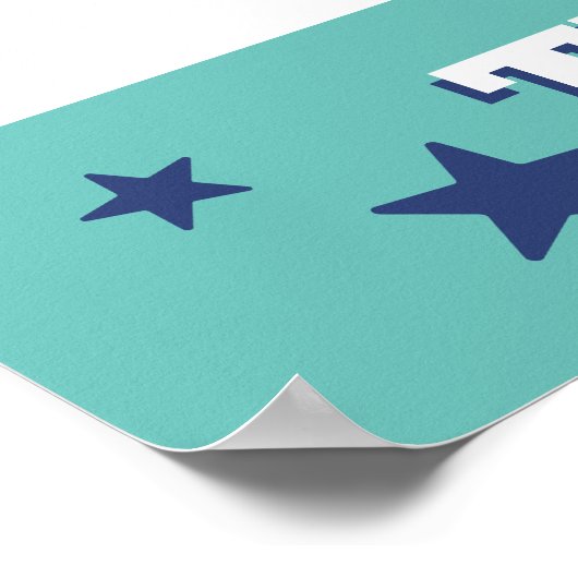 月カスタムの写真表示pのカラー従業員 ポスター (角)