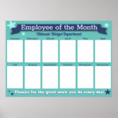 月カスタムの写真表示pのカラー従業員 ポスター (正面)