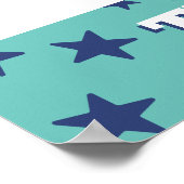 月カスタムの写真表示pのカラー従業員 ポスター (角)