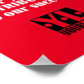 月カスタムの写真表示pのカラー従業員 ポスター (角)