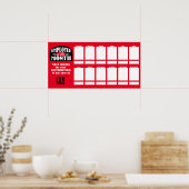 月カスタムの写真表示pのカラー従業員 ポスター (キッチン)