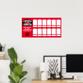 月カスタムの写真表示pのカラー従業員 ポスター (ホームオフィス)