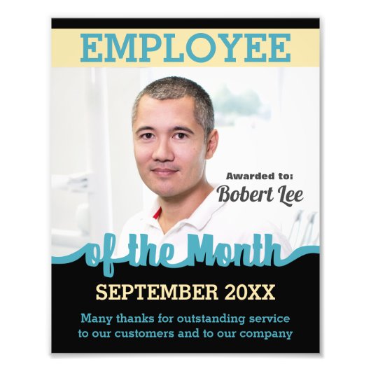 月カスタムの写真賞の従業員のカラー フォトプリント (正面)