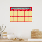 月カスタムの従業員のカラー写真従業員 ポスター (キッチン)