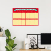 月カスタムの従業員のカラー写真従業員 ポスター (ホームオフィス)