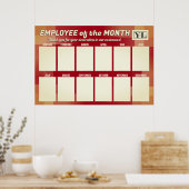 月カスタム写真モダンのカラー従業員 ポスター (キッチン)
