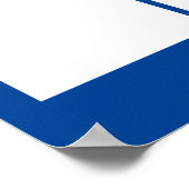 月カスタム表示のカラー写真従業員 ポスター (角)