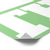 月カスタム表示のカラー写真従業員 ポスター (角)