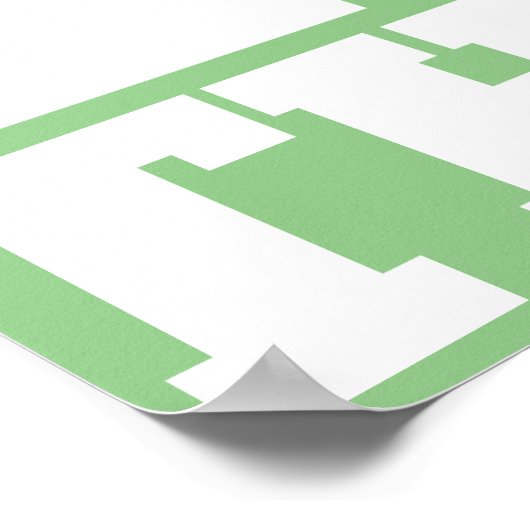 月カスタム表示のカラー写真従業員 ポスター (角)