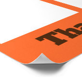 月カスタム表示のカラー写真従業員 ポスター (角)