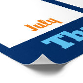 月カスタム表示のカラー写真従業員 ポスター (角)