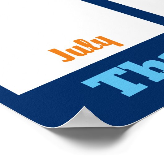 月カスタム表示のカラー写真従業員 ポスター (角)