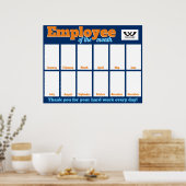 月カスタム表示のカラー写真従業員 ポスター (キッチン)
