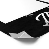 月カスタム表示のカラー写真従業員 ポスター (角)