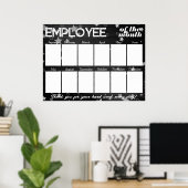 月カスタム表示のカラー写真従業員 ポスター (ホームオフィス)
