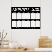 月カスタム表示のカラー写真従業員 ポスター (キッチン)