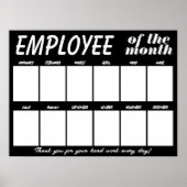 月カスタム表示のカラー写真従業員 ポスター (正面)