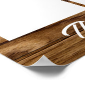 月カスタム表示のカラー写真従業員 ポスター (角)